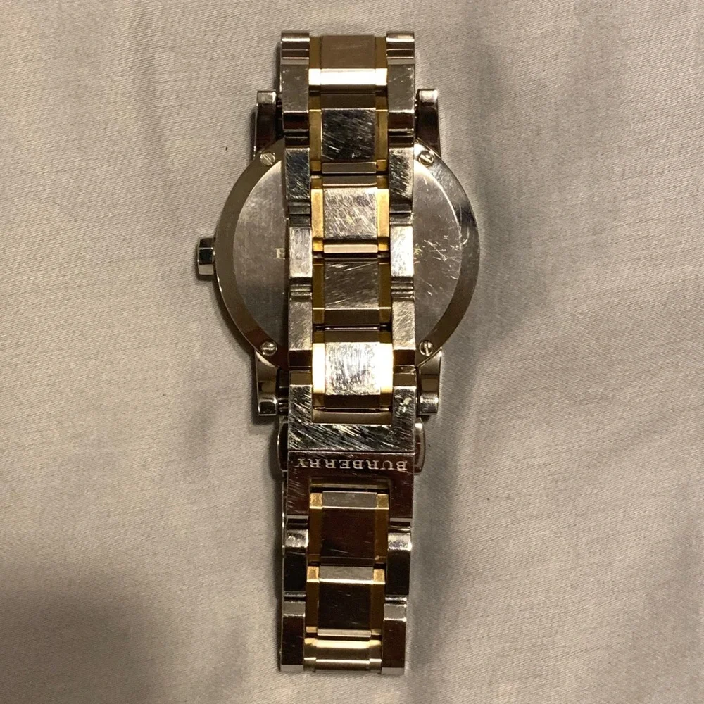 Burberry Wristwatch Women 34mm Two Tone BU9115 Swiss Made Sapphire Crystal Check